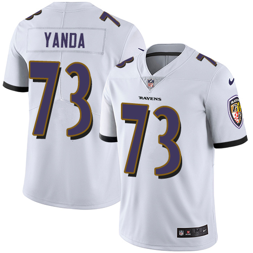Nike Ravens #73 Marshal Yanda White Men's Stitched NFL Vapor Untouchable Limited Jersey - Click Image to Close